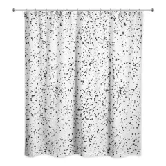 Monochromatic Dot Pattern 71" x 74" Shower Curtain