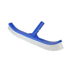 17.5" Blue Swimming Pool Cleaning Curved Brush with Back Support
