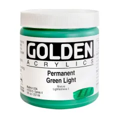 Golden&reg; Heavy Body Acrylic Paint, 8oz. Permanent Green Light