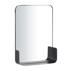 CosmoLiving by Cosmopolitan 22" Metal Modern Wall Mirror Black