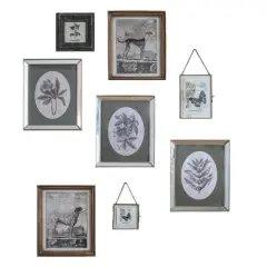 Hello Honey&reg; 2 Pack Brass & Glass 5" x 7" Chain Frame Set