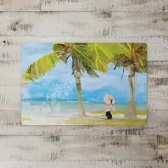 Woman Between Palms 27" x 18" Floor Mat