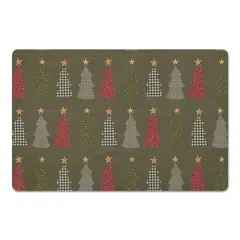 Green Tree Pattern Floor Mat