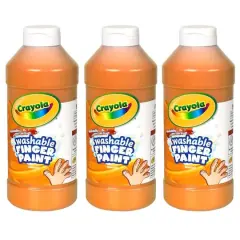 Crayola&reg; 3 Piece Washable Finger Paint, 16oz. Orange