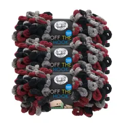 3 Pack Lion Brand&reg; Off The Hook&trade; Yarn Dark and Stormy