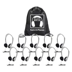 HamiltonBuhl&reg; Sack-O-Phones HA2 Personal Headphones, 10ct.