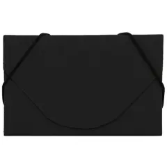 JAM Paper Kraft Ecoboard Business Card Case with Round Flap Black Kraft