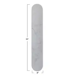 Hello Honey&reg; 24" White Modern Marble Serving Board