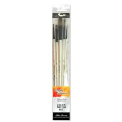 Simply Simmons Synthetic Long Handle 5 Piece Brush Set