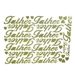 JAM Paper Father Gold Script Floral Accessory
