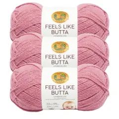 3 Pack Lion Brand&reg; Feels Like Butta&reg; Solid Yarn Dusty Pink