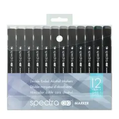 Chartpak&reg; Spectra Ad&trade; Cool Gray Marker Set
