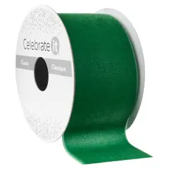 2" x 3yd. Velvet Ribbon by Celebrate It&trade; Classic Green