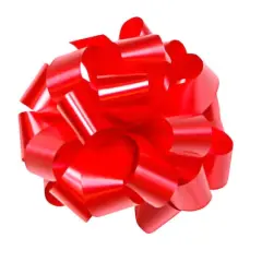 JAM Paper 1.25" Splendorette Red Pre-Notched Bows, 100ct.