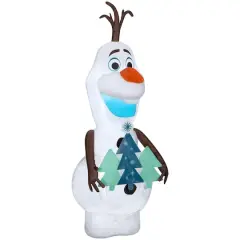 5.5ft. Airblown&reg; Inflatable Olaf with Christmas Trees