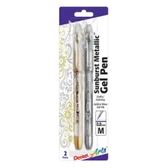 Pentel&reg; Sunburst Metallic&trade; 0.8mm Gel Pens 2 Set