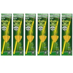 Ticonderoga&reg; Tri-Write&trade; Pencils with Eraser, 6 Packs of 12
