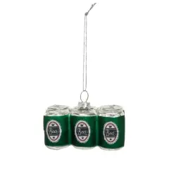 Hello Honey&reg; 3.25" Green Beer 6-Pack Glass Ornament