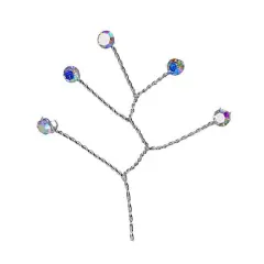 JAM Paper Rinestone Quintet, 12ct. Silver