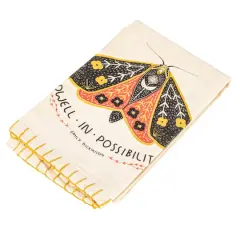 Hello Honey&reg; Dwell in Possibility Moth Cotton Tea Towel