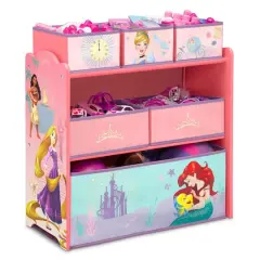 Disney&reg; Princess Design & Store 6 Bin Toy Storage Organizer 