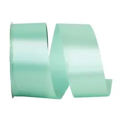 JAM Paper 1.875" x 50yd. Single Face Satin Allure Ribbon Aqua