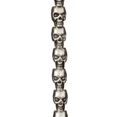 Silver Plated Metal Skull Beads, 12mm by Bead Landing&trade;