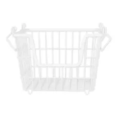 DII&reg; Medium Square Metal Basket White