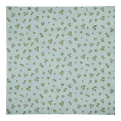 Daisy Pattern Cotton Twill Napkin Green