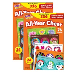 Trend Enterprises&reg; Stinky Stickers&reg;All Year Cheer Variety Pack, 2 Packs of 336ct.