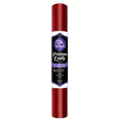 PA Vinyl Glitter Texture Iron On Stretch Vinyl Red