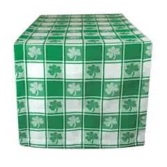 DII&reg; 72" Shamrock Woven Check Table Runner