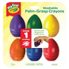 My First Crayola&reg; 6 Washable Palm Grasp Crayons