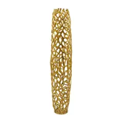 Aluminum Coral Contemporary Vase Gold