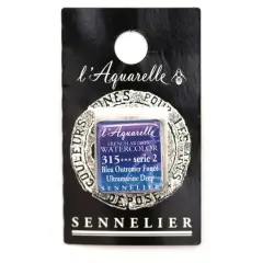 Sennelier French Artists' Watercolor Paint, Half Pan 315 Ultramarine Deep