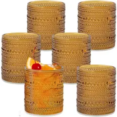 Kate Aspen&reg; 10oz. Textured Beaded Glass Set Amber