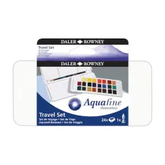 Daler-Rowney&reg; Aquafine 24 Color Watercolor Paint Travel Set