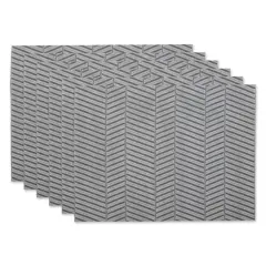 DII&reg; Textured Twill Weave Placemats, 6ct. Gray