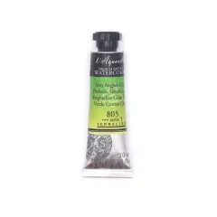 Sennelier French Artists' Watercolor, 10mL 805 Phthalo Green Light S1