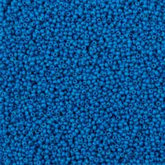 John Bead Terra Intensive 11/0 Czech Glass Seed Beads, 250g Blue Matte