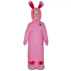 6ft. Photorealistic Airblown&reg; Inflatable Mixed Media Ralphie with Pink Fuzzy Plush Bunny Suit
