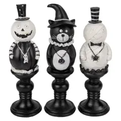 8" Halloween Candlestick Set