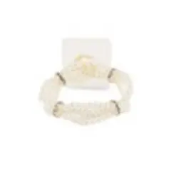 JAM Paper Bead & Rhinestone Bracelet Champagne