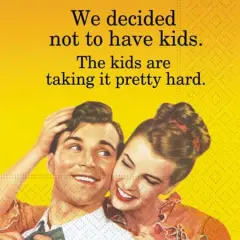 JAM Paper Not To Have Kids Cocktail Napkins, 40ct.