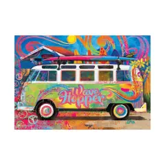VW Wave Hopper Collectible Bus-Shaped Tin Puzzle: 550 Pcs