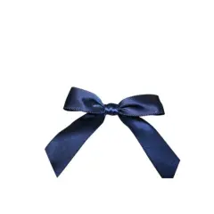 JAM Paper 2" Satin Twist Tie Bows, 100ct. Navy