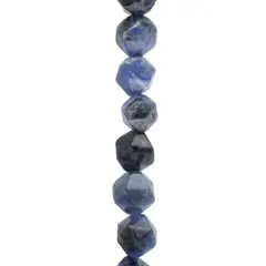 Blue Faceted Sodalite Round Beads, 8mm by Bead Landing&trade;