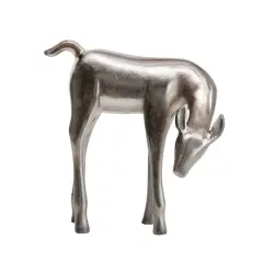 Hello Honey&reg; 12" Pewter Color Cast Metal Deer