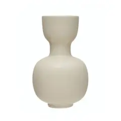 Hello Honey&reg; 12" White Stoneware Vase
