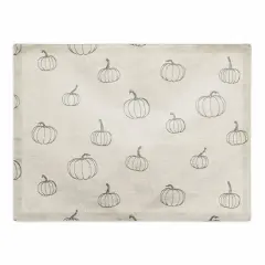 Gray Mini Pumpkin Pattern Cotton Twill Placemat
